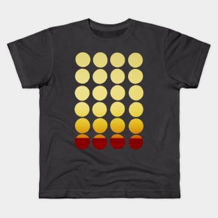 Warm Yellow Polka Dots Graphic Design Minimalist Endless Pattern Kids T-Shirt